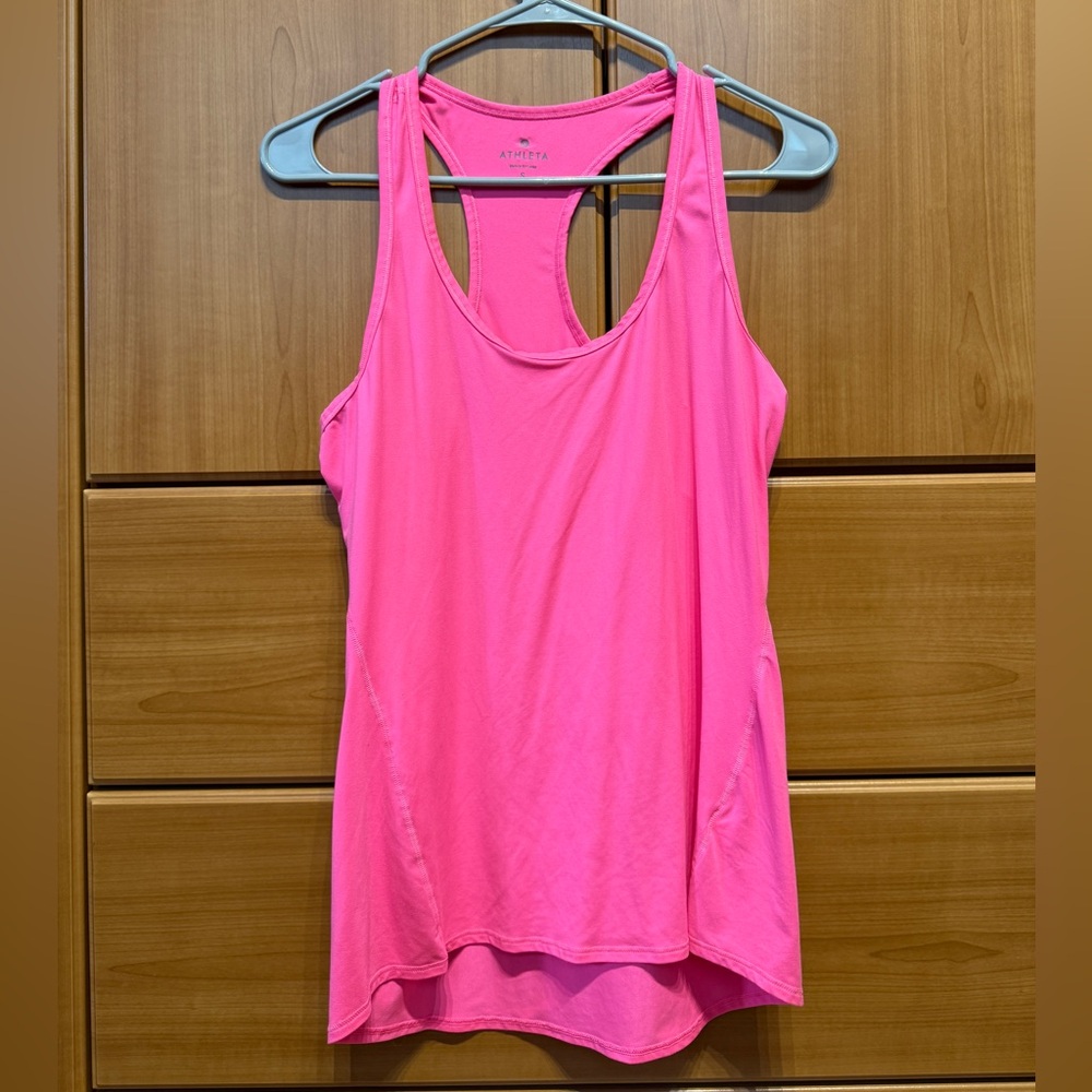 Athleta Bright Pink Racerback Tank Top